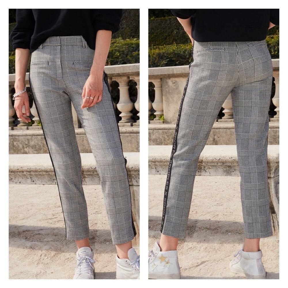 The Kooples‎ Loose Fit Houndstooth Trousers Women's Size 29 Academia